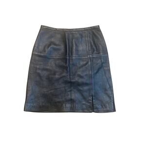 Parfait Vintage Italian Leather Mini Skirt Medium